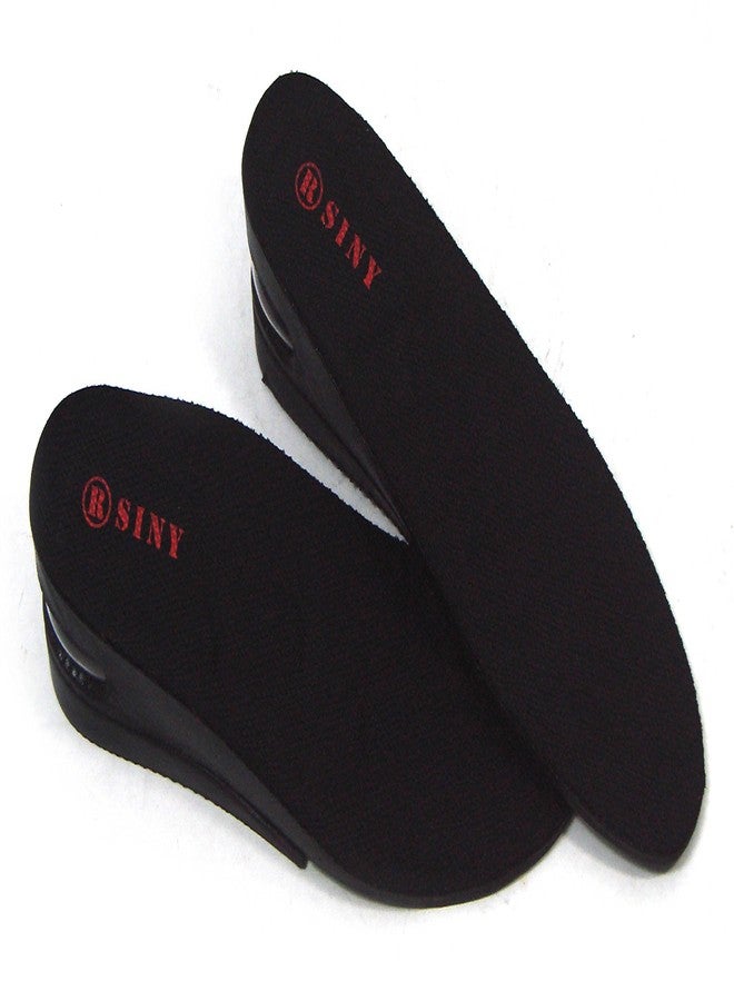 SINY® Full Length 2 inches 2-Layer Shoe Insoles for Men Height Increase Pad Air Cushion Black Lift Kit Foot Skin Care - Image 4